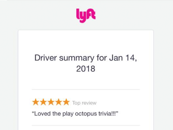 Play Octopus Rideshare Entertainment Review - Trivia