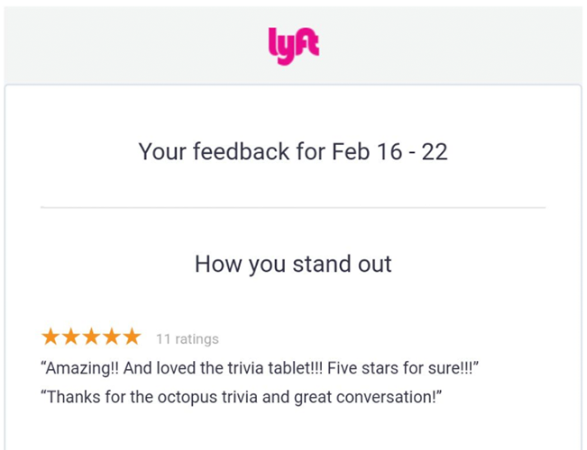 Play Octopus Rideshare Entertainment Review - Amazing Five Stars