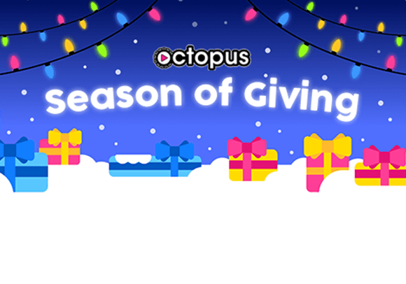 Octopus season of giving banner