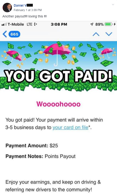 Quote from Daniel V, "Another payout! Loving this!"