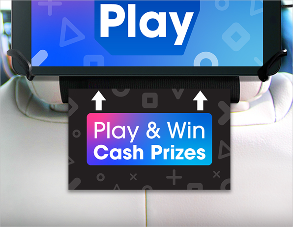 Play to win cash prizes sign