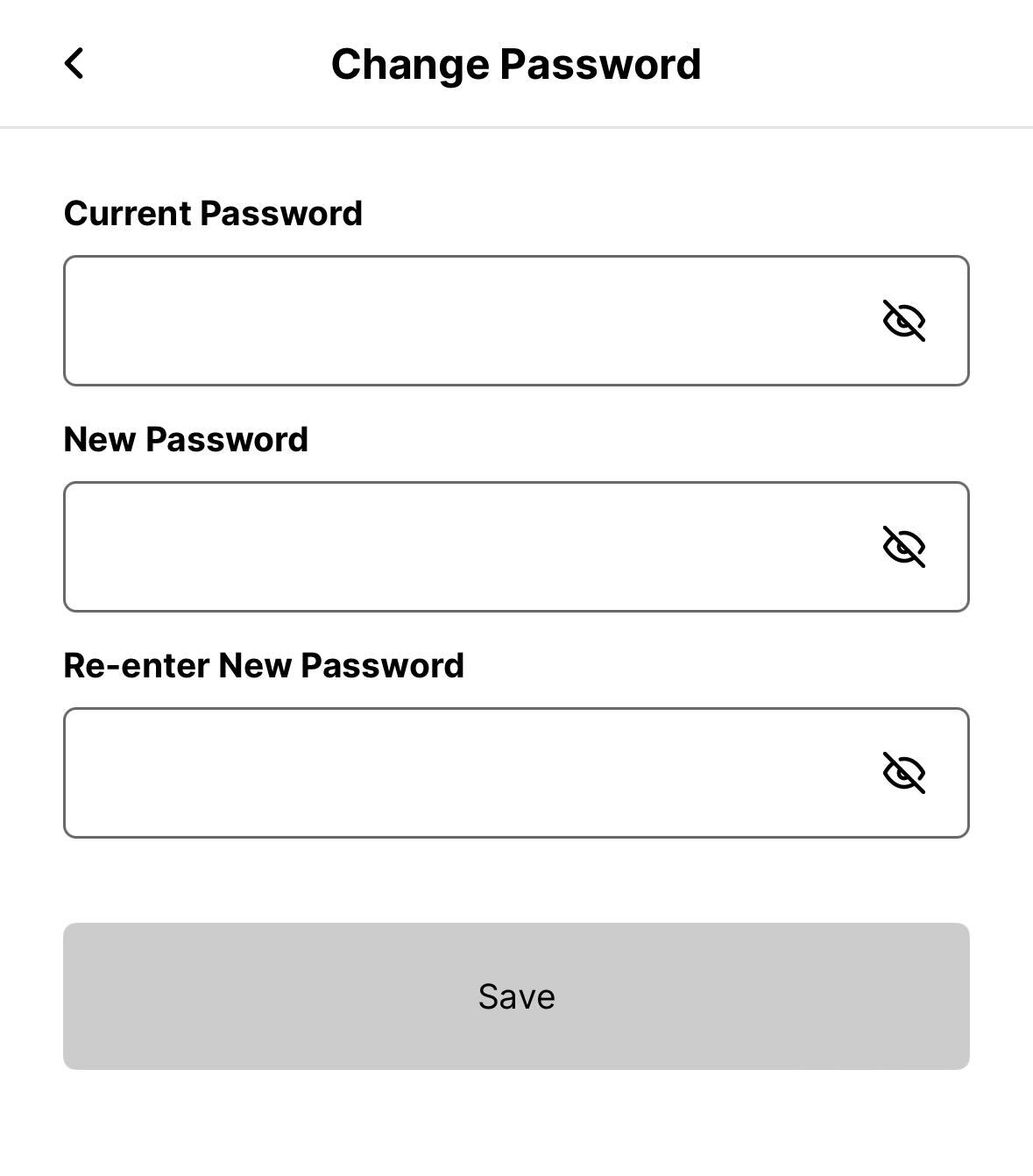 Save New Password Screenshot